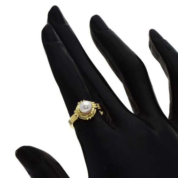 TIFFANY 18k Gold Pearl Ring